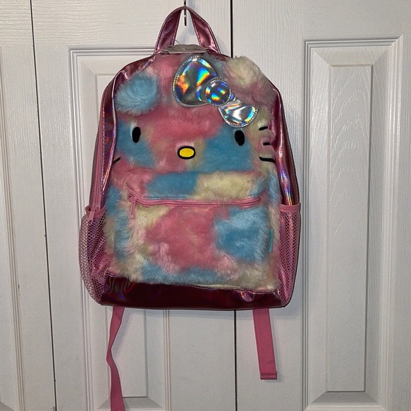 Hello Kitty Rainbow Furry Backpack - Picture 2 of 6